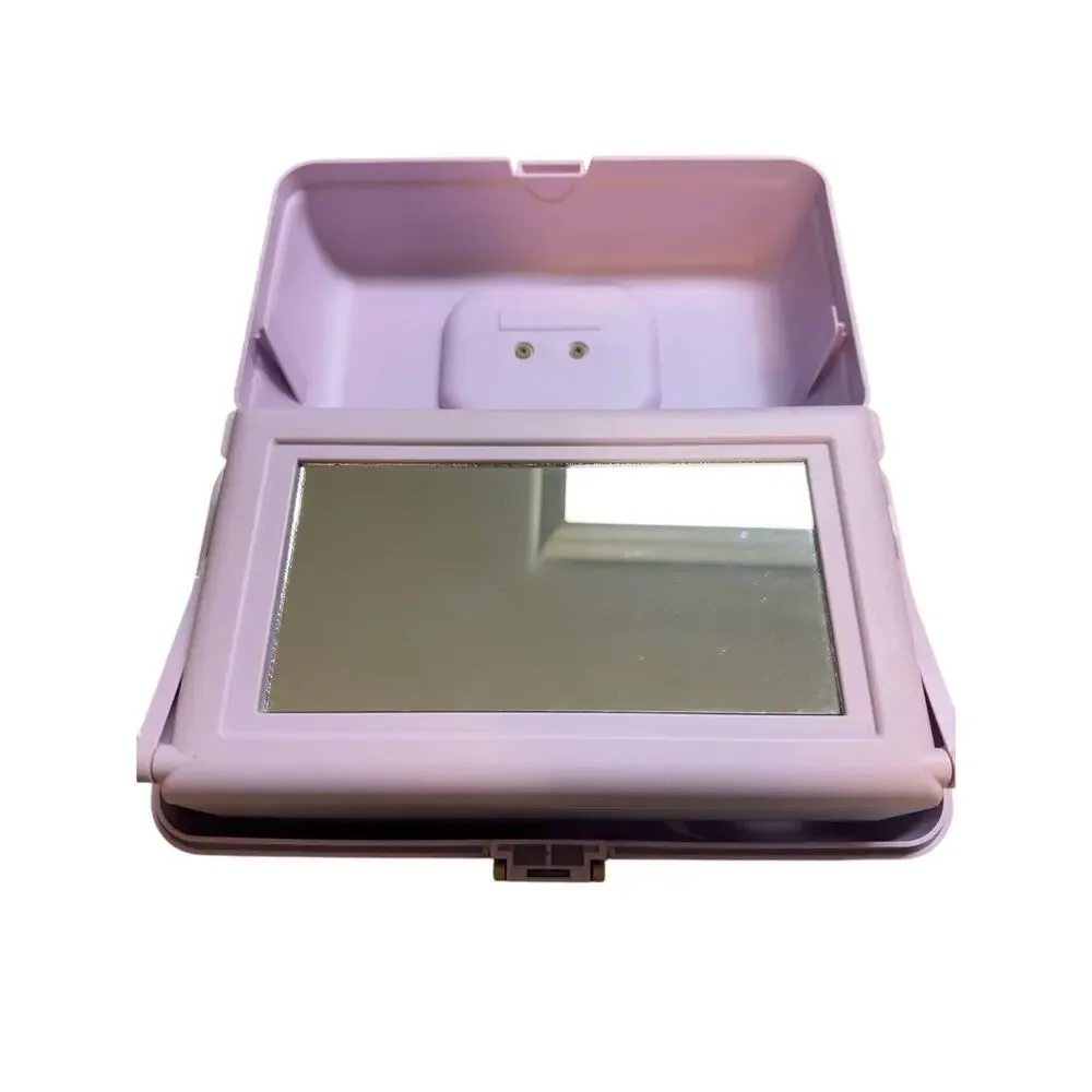 Vintage Lavender Caboodles Style Makeup Train Case Organizer Mirror USA Purple